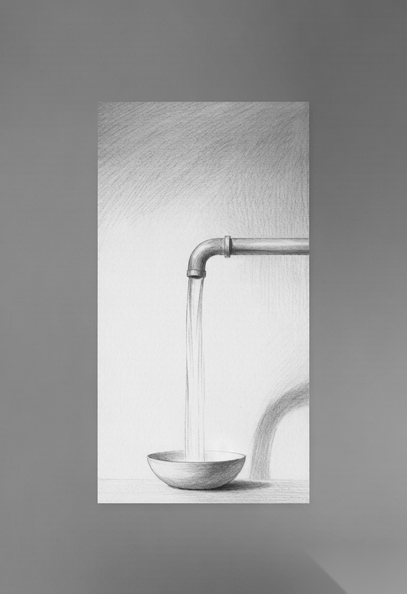 多数水龙头关闭而唯一管道稳定出水