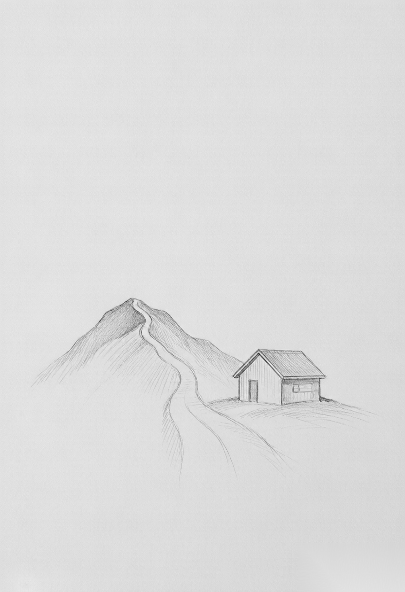一条小路同时通向山顶与宁静的小屋