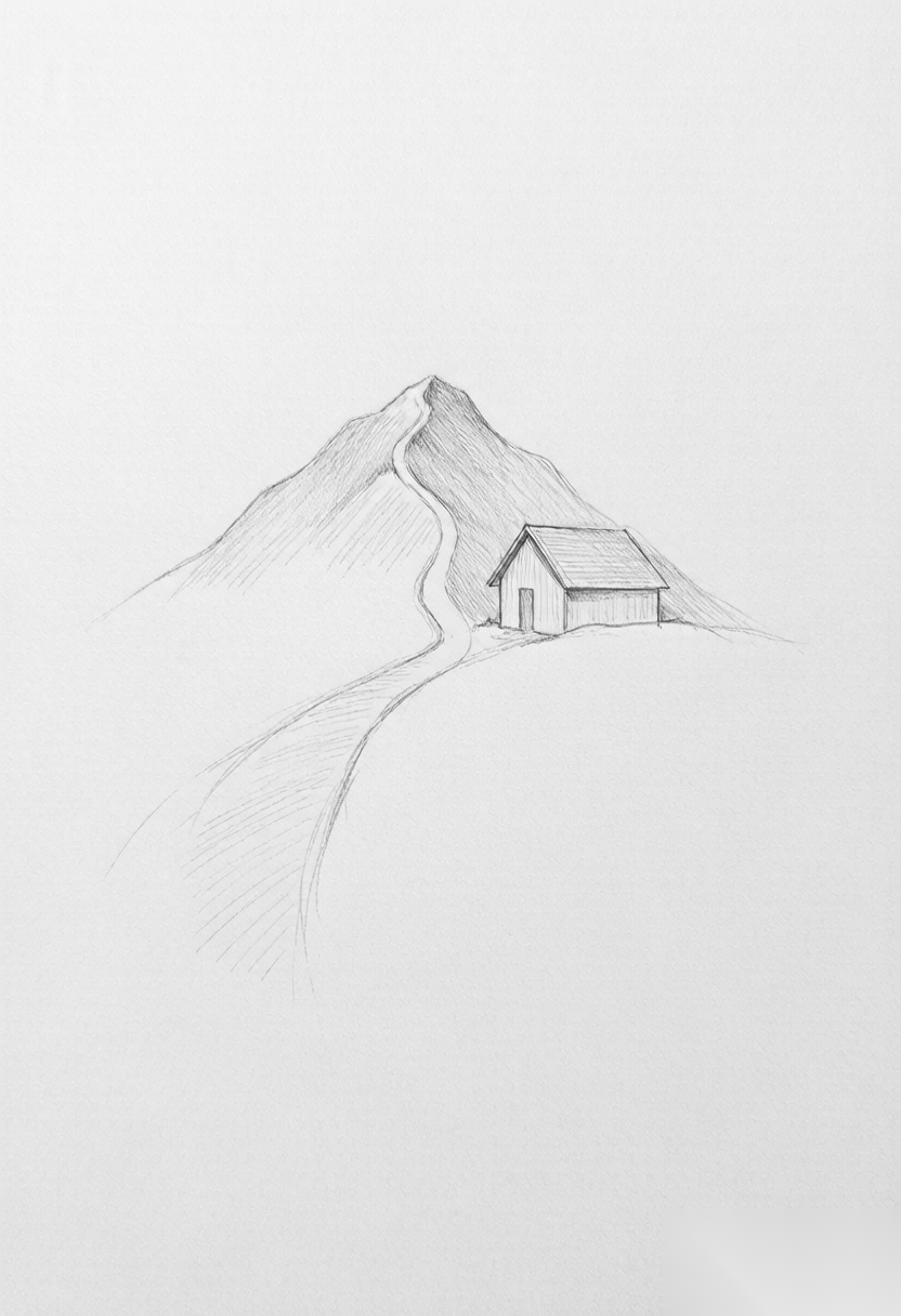 一条小路同时通向山顶与宁静的小屋