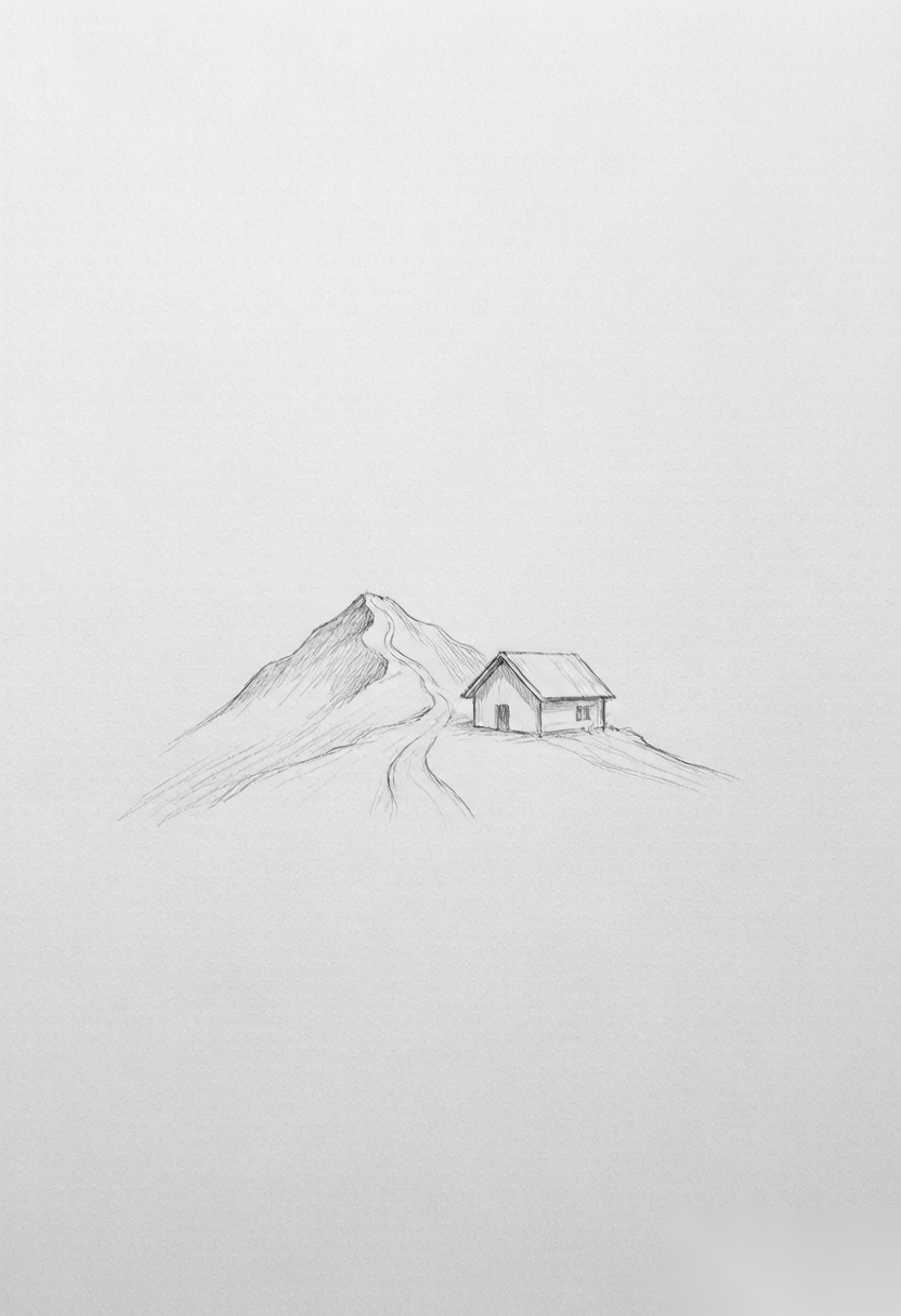 一条小路同时通向山顶与宁静的小屋