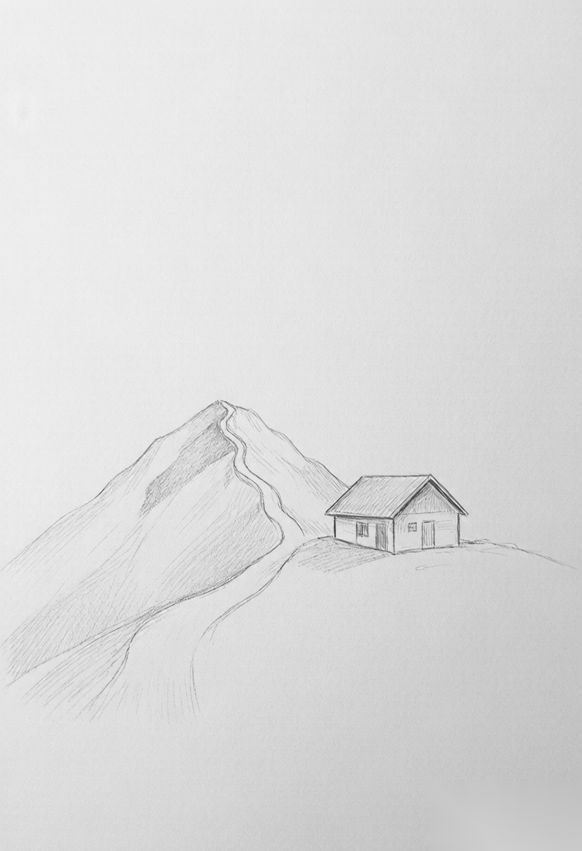 一条小路同时通向山顶与宁静的小屋