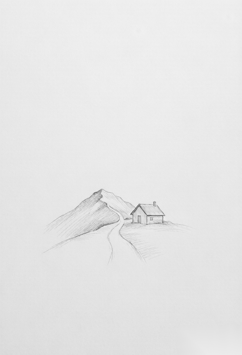 一条小路同时通向山顶与宁静的小屋